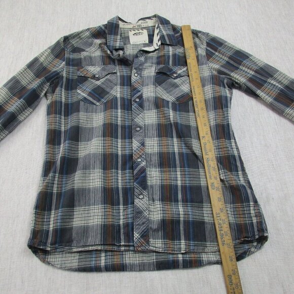 Vans Off The Wall Shirt Mens L Multi Plaid Long Sleeve Snap Button Down RN96277 - Picture 10 of 12